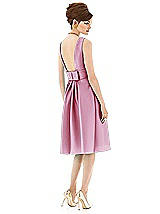 Rear View Thumbnail - Powder Pink Alfred Sung Open Back Cocktail Dress D660