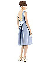 Rear View Thumbnail - Sky Blue Alfred Sung Open Back Cocktail Dress D660