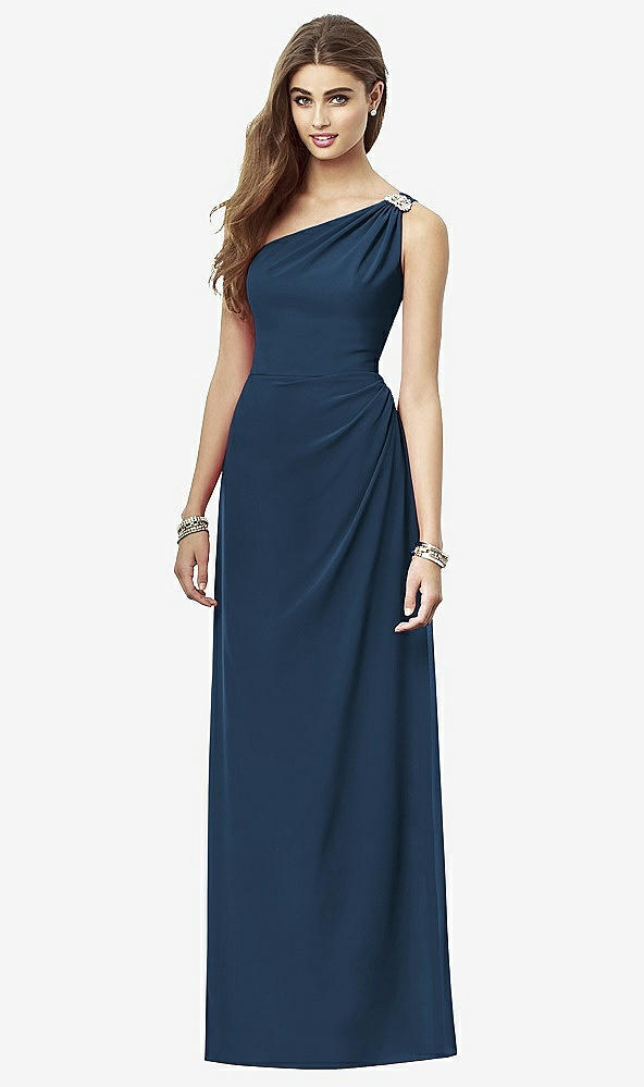 Front View - Sofia Blue After Six Bridesmaid Dress 6688