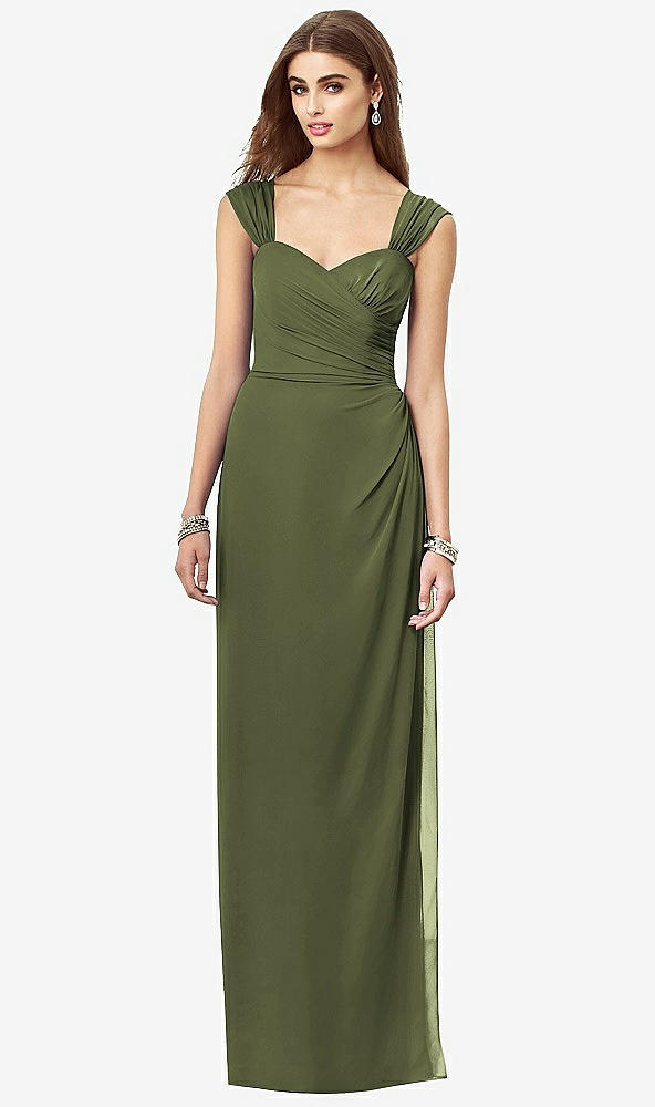 Front View - Olive Green After Six Bridesmaid Dress 6693