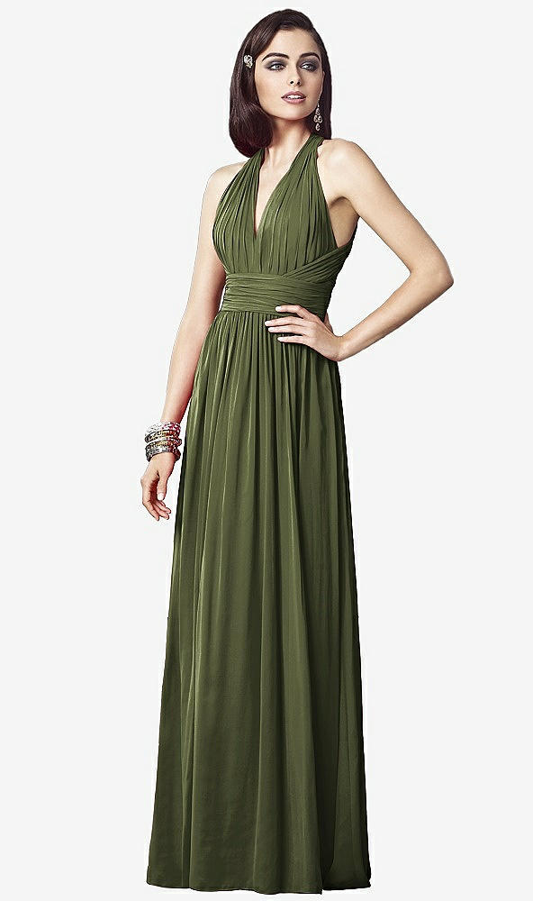 Front View - Olive Green Dessy Collection Style 2908