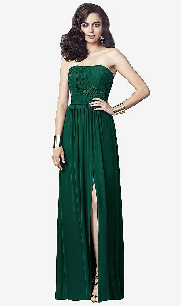 Front View - Hunter Green Dessy Collection Style 2910