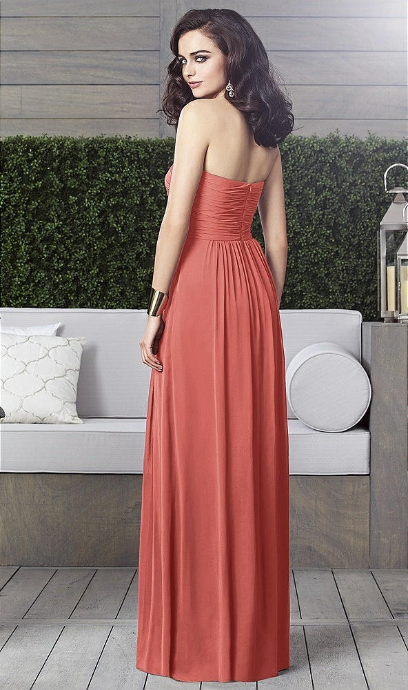 Back View - Coral Pink Dessy Collection Style 2910