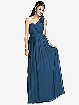 Front View Thumbnail - Dusk Blue Junior Bridesmaid Dress JR526
