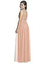 Rear View Thumbnail - Pale Peach Junior Bridesmaid Dress JR526