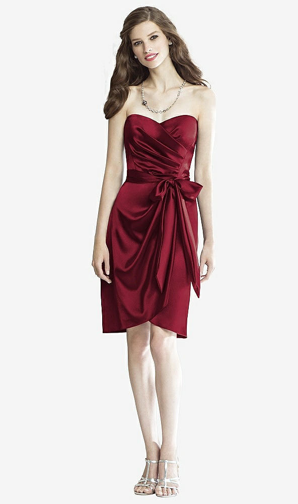 Front View - Burgundy Social Bridesmaids Style 8133