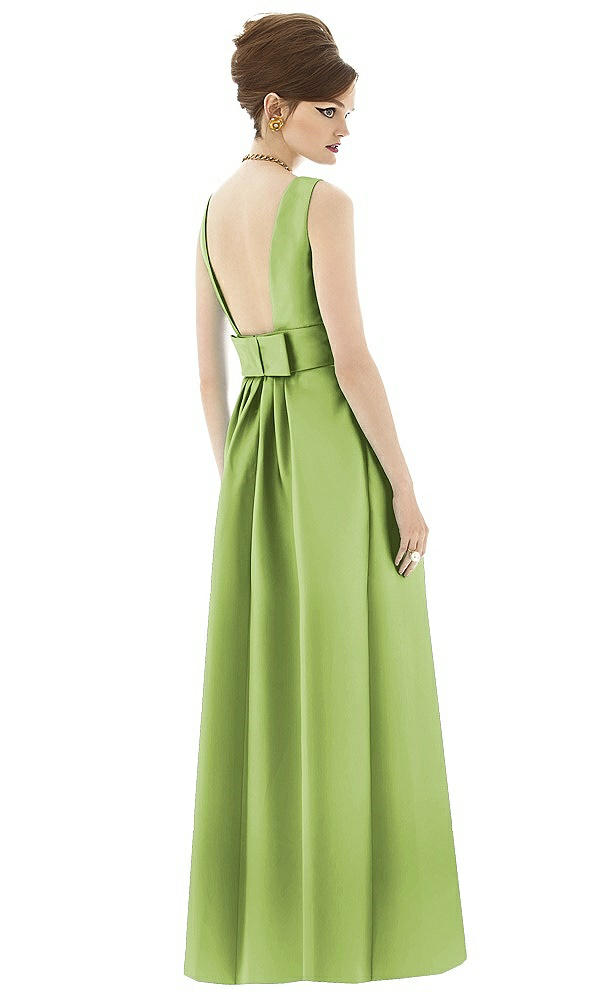 Back View - Mojito Alfred Sung Open Back Satin Twill Gown D661