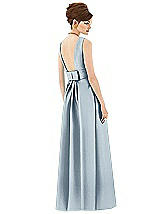Rear View Thumbnail - Mist Alfred Sung Open Back Satin Twill Gown D661