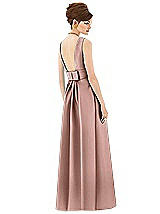 Rear View Thumbnail - Neu Nude Alfred Sung Open Back Satin Twill Gown D661