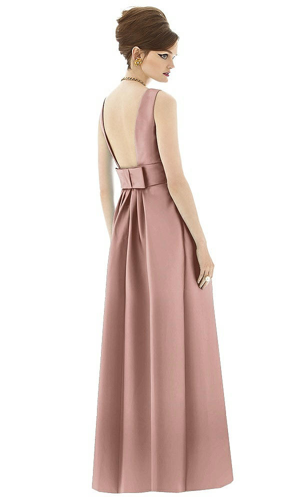 Back View - Neu Nude Alfred Sung Open Back Satin Twill Gown D661