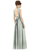 Rear View Thumbnail - Willow Green Alfred Sung Open Back Satin Twill Gown D661