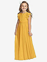 Front View Thumbnail - NYC Yellow Flower Girl Dress FL4038