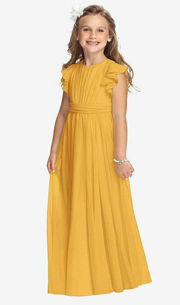 Front View - NYC Yellow Flower Girl Dress FL4038