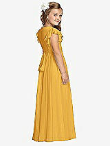 Rear View Thumbnail - NYC Yellow Flower Girl Dress FL4038