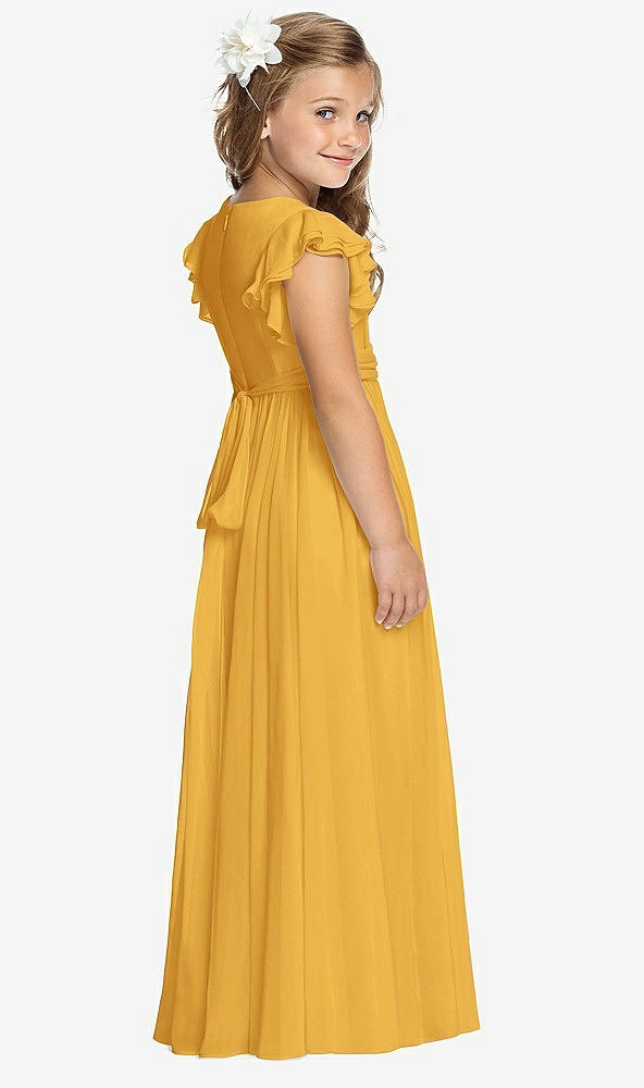 Back View - NYC Yellow Flower Girl Dress FL4038