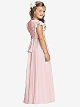 Rear View Thumbnail - Ballet Pink Flower Girl Dress FL4038