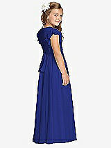 Rear View Thumbnail - Cobalt Blue Flower Girl Dress FL4038