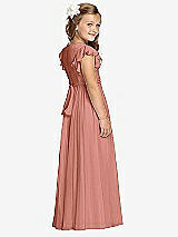 Rear View Thumbnail - Desert Rose Flower Girl Dress FL4038