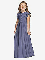 Front View Thumbnail - French Blue Flower Girl Dress FL4038