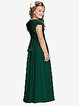 Rear View Thumbnail - Hunter Green Flower Girl Dress FL4038