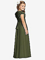 Rear View Thumbnail - Olive Green Flower Girl Dress FL4038