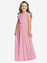 Front View Thumbnail - Peony Pink Flower Girl Dress FL4038
