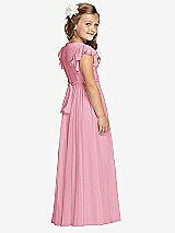 Rear View Thumbnail - Peony Pink Flower Girl Dress FL4038