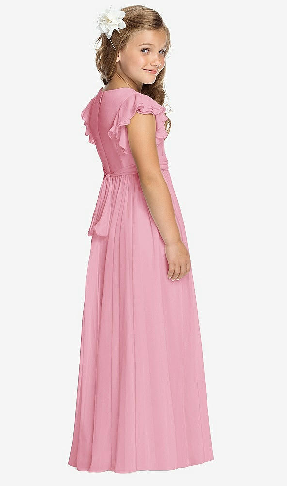 Back View - Peony Pink Flower Girl Dress FL4038