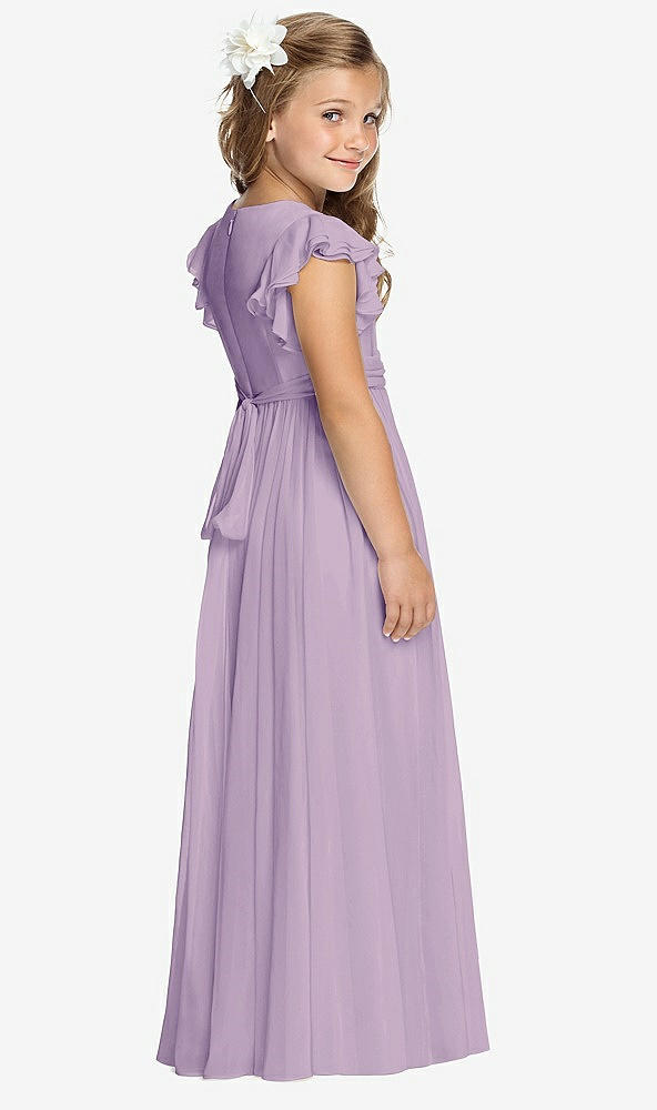 Back View - Pale Purple Flower Girl Dress FL4038