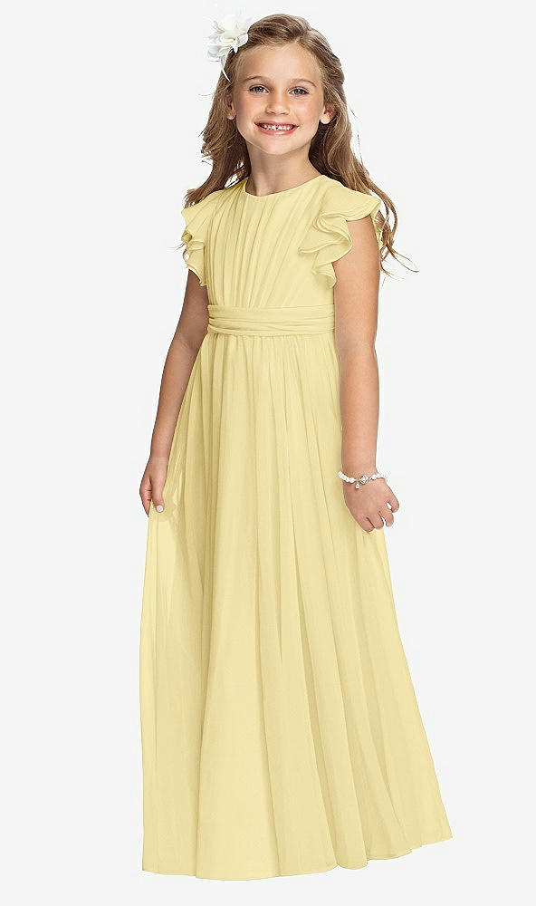 Front View - Pale Yellow Flower Girl Dress FL4038