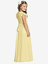 Rear View Thumbnail - Pale Yellow Flower Girl Dress FL4038