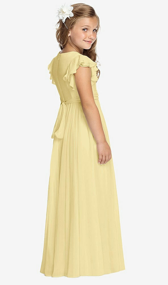 Back View - Pale Yellow Flower Girl Dress FL4038