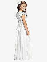 Rear View Thumbnail - White Flower Girl Dress FL4038