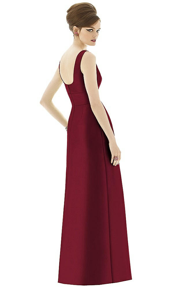Back View - Burgundy Alfred Sung Style D655