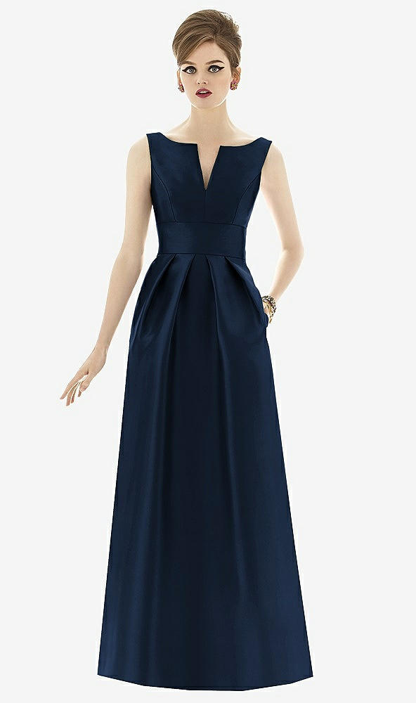 Front View - Midnight Navy Alfred Sung Style D655