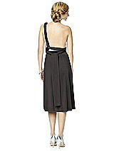 Rear View Thumbnail - Graphite Twist Wrap Convertible Cocktail Dress