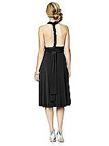 Alt View 4 Thumbnail - Black Twist Wrap Convertible Cocktail Dress