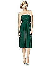 Alt View 5 Thumbnail - Hunter Green Twist Wrap Convertible Cocktail Dress