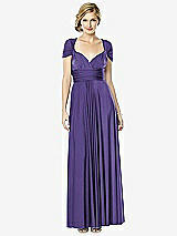 Front View Thumbnail - Regalia - PANTONE Ultra Violet Twist Wrap Convertible Maxi Dress