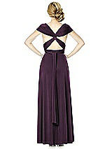 Rear View Thumbnail - Aubergine Twist Wrap Convertible Maxi Dress
