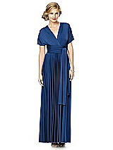 Alt View 1 Thumbnail - Estate Blue Twist Wrap Convertible Maxi Dress