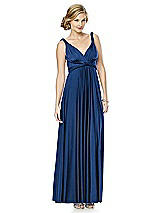 Alt View 3 Thumbnail - Estate Blue Twist Wrap Convertible Maxi Dress