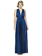 Alt View 5 Thumbnail - Estate Blue Twist Wrap Convertible Maxi Dress