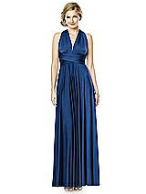 Alt View 7 Thumbnail - Estate Blue Twist Wrap Convertible Maxi Dress