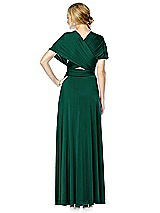 Alt View 2 Thumbnail - Hunter Green Twist Wrap Convertible Maxi Dress