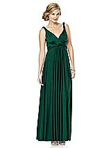 Alt View 3 Thumbnail - Hunter Green Twist Wrap Convertible Maxi Dress