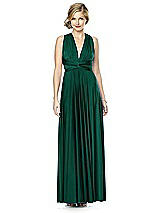 Alt View 5 Thumbnail - Hunter Green Twist Wrap Convertible Maxi Dress