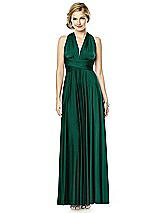 Alt View 7 Thumbnail - Hunter Green Twist Wrap Convertible Maxi Dress