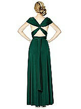 Rear View Thumbnail - Hunter Green Twist Wrap Convertible Maxi Dress