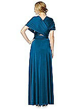 Alt View 2 Thumbnail - Ocean Blue Twist Wrap Convertible Maxi Dress